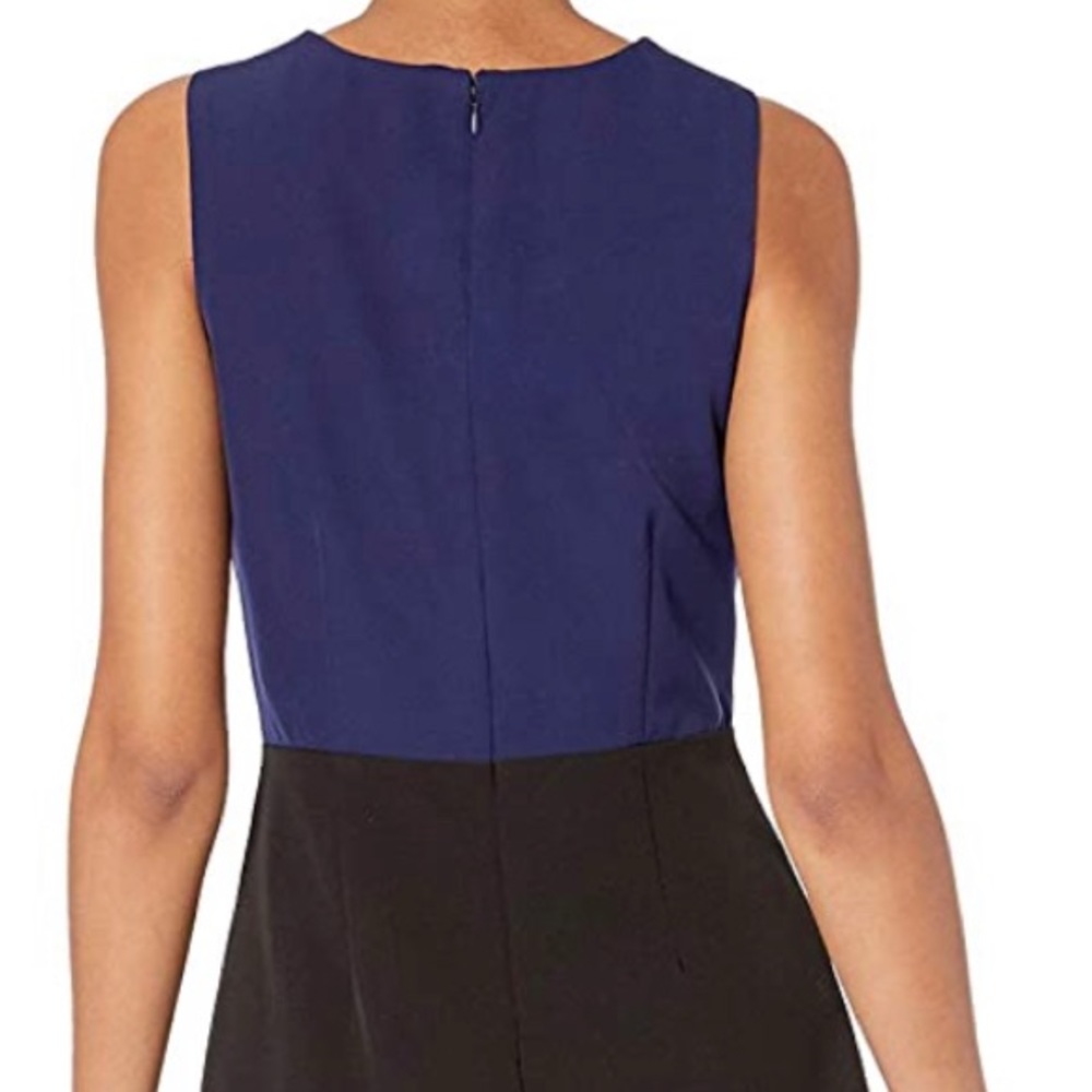 Sam Edelman Women's Front Zip Sheath Dress color navy/black size 14